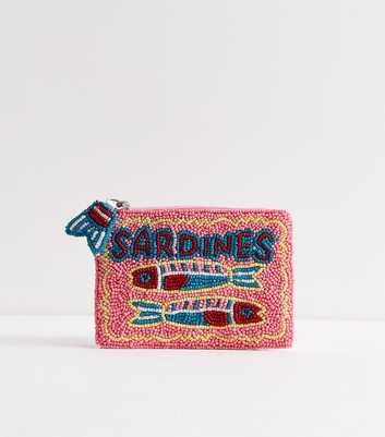 Pink Sardines Beaded Purse