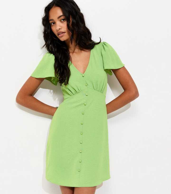 green emerald velvet dress Nevara Dress - Green Tea