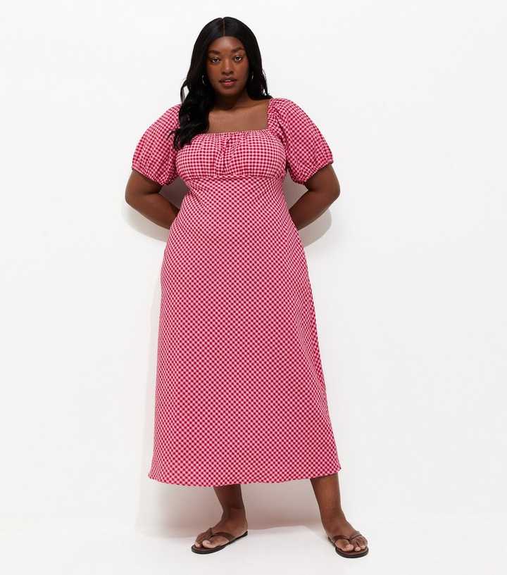 red milkmaid midi dress UYISJ Polka Dot Dress for Women Midi Dress Side Slit Spaghetti Strap Square Neck Dress Womens Summer Dresses 2024 Milkmaid Sundress Red XL