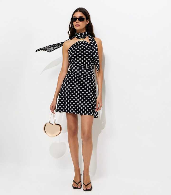 strapless black dress near me Edith Midi Dress - Black Polka Dot | Midi Dress