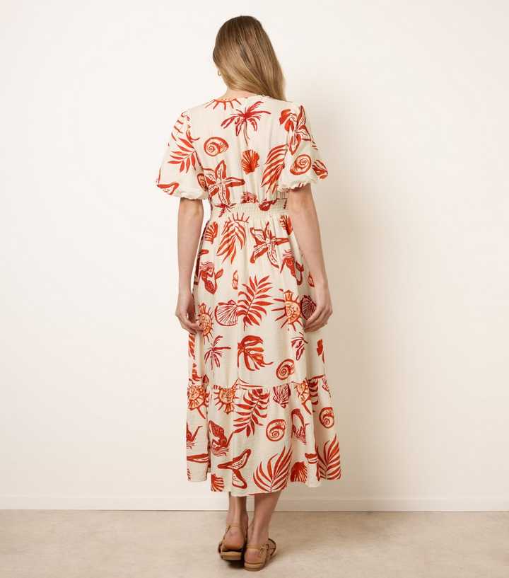 new look women's starfish midi dress product info and reviews Women's Starfish Elbow Sleeve Midi Fit and Flare Dress