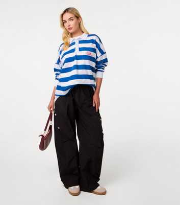 Pink Vanilla Black Wide Leg Cargo Trousers