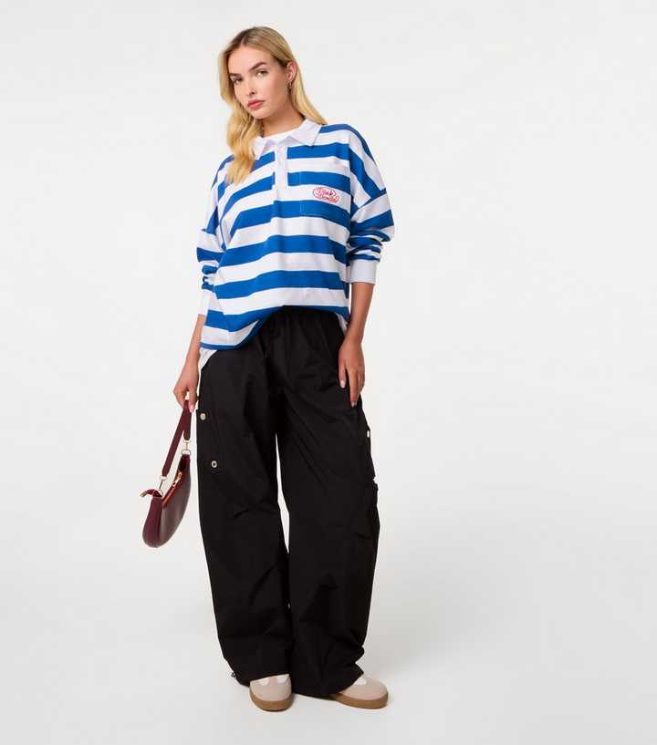 Pink Vanilla Black Wide Leg Cargo Trousers