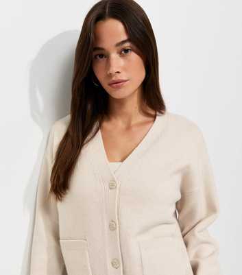 Cream Knitted Meet The Jean Pocket Cardigan