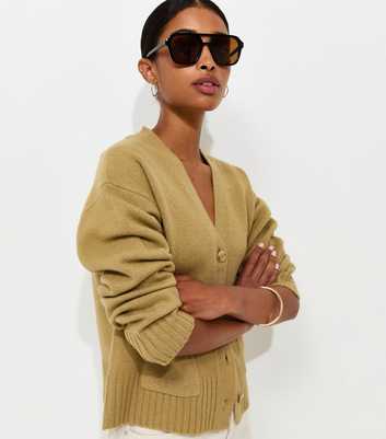 Light Green Knitted Meet The Jean Pocket Cardigan