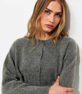 Dark Grey Knitted Meet The Jean Raglan Cardigan