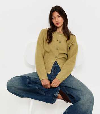 Light Green Knitted Meet The Jean Raglan Cardigan