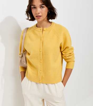Light Yellow Knitted Meet The Jean Raglan Cardigan