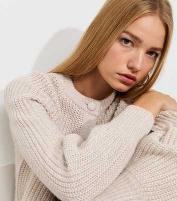 Oatmeal Rib Raglan Crew Neck Cardigan