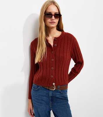 Rust Wide Rib Meet The Jean Cardigan