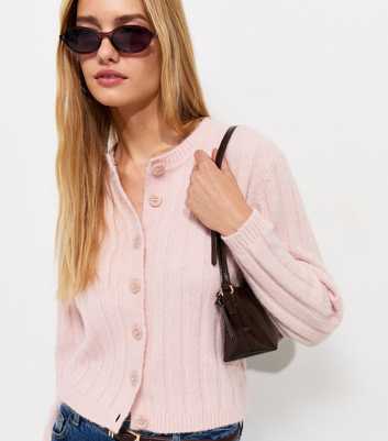 Light Pink Wide Rib Meet The Jean Cardigan