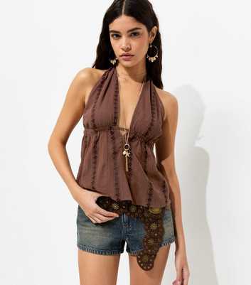 Vintage Tint Blue Bleach Effect Denim Hotpants