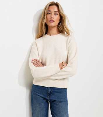 Tall Off White Midweight Crew Neck Jumper