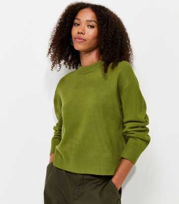 Bright Green Midweight Crew Neck Jumper