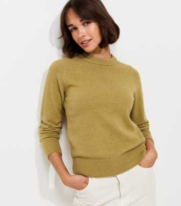 Light Green Knitted Crew Neck Jumper