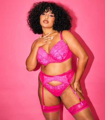 Ann Summers Dark Pink Lace Thong