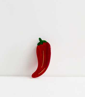 Bright Red Chilli Hair Claw Clip