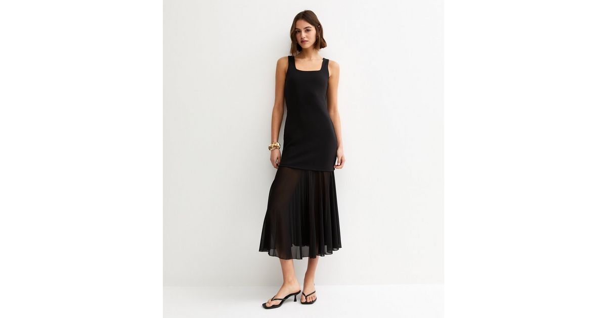 princess polly baby blue dress MAET Molysa Party Long Sheer Dress in Black