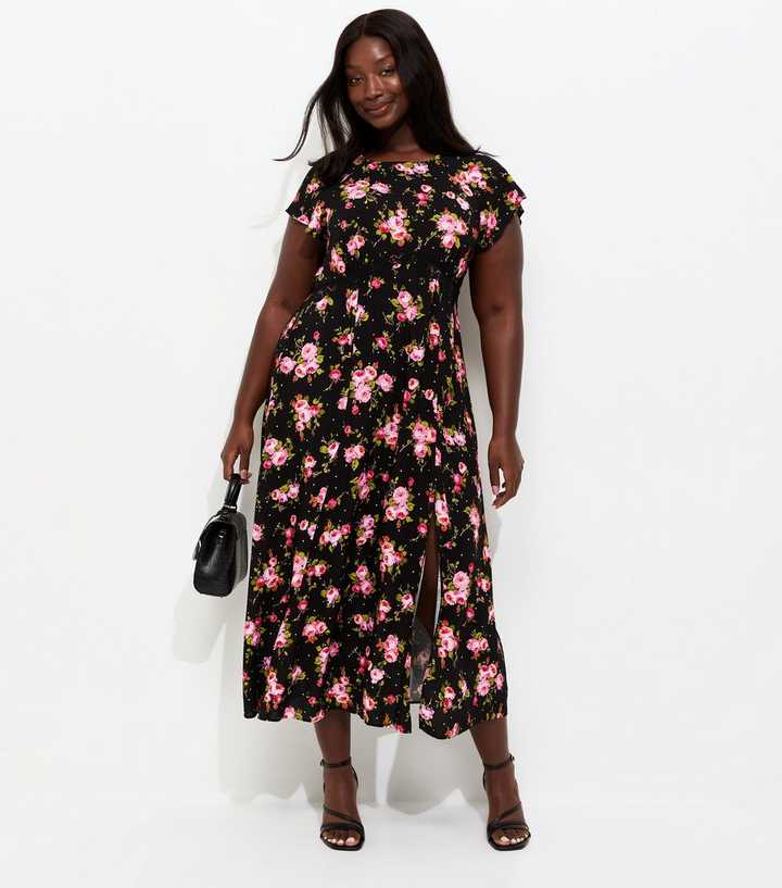 knee length dresses for ladies Provence Bloom Tiered Midi Dress Floral Yellow main image 1