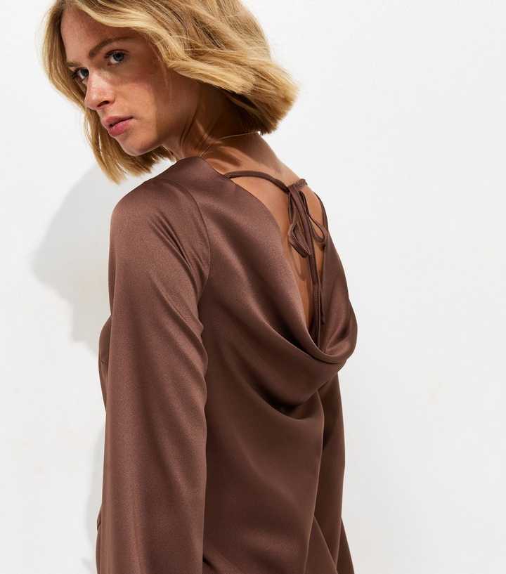 knee length dresses for ladies Blake Cowl Back Mini Dress
