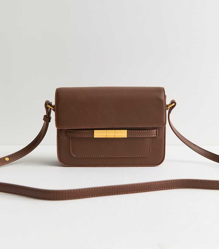 Dark Brown Belted Crossbody Bag