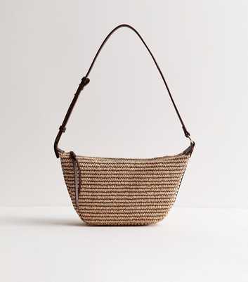 Stone Woven Sling Shoulder Bag