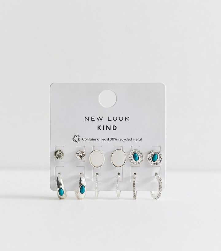 Pack of 6 Stud and Hoop Earrings