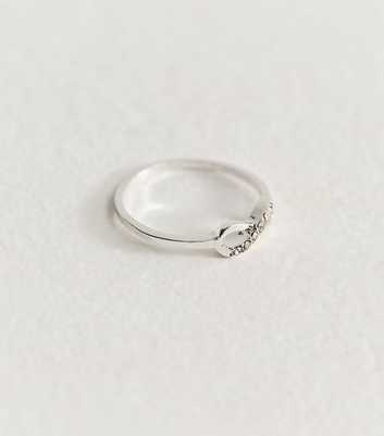Silver Tone Single Infinity Ring