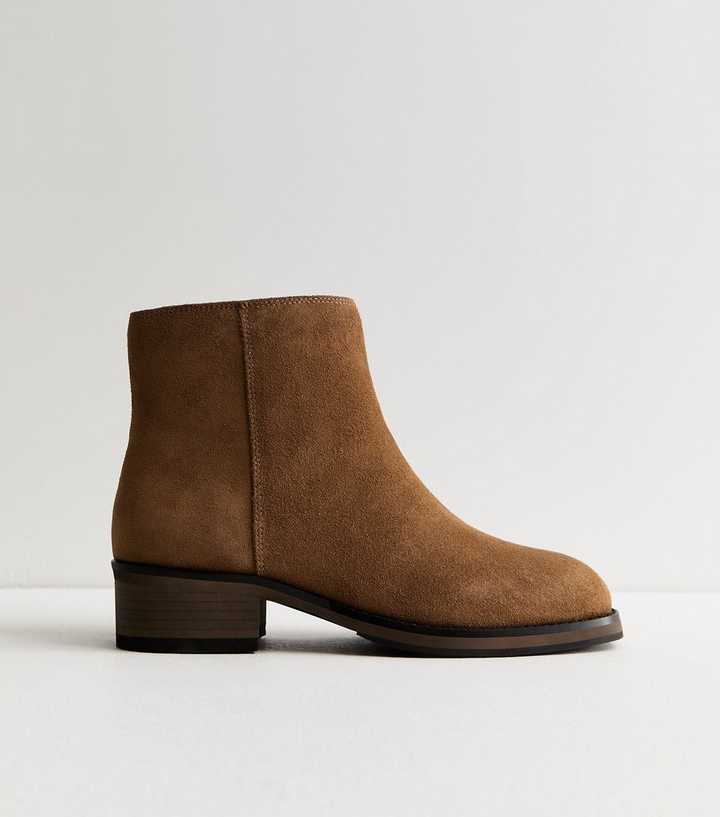 Premium Real Leather Tan Ankle Boots
