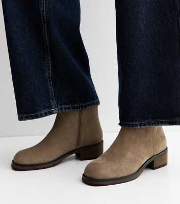 Premium Real Leather Light Brown Ankle Boots
