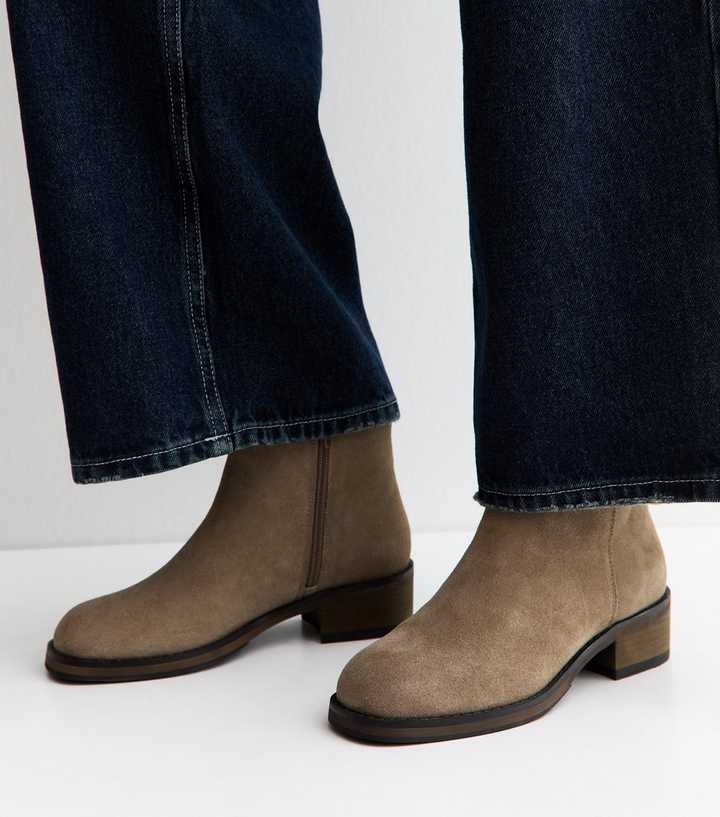 Premium Real Leather Light Brown Ankle Boots