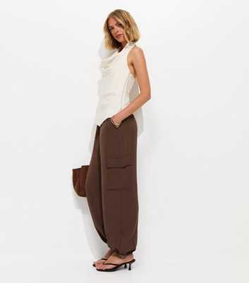 Darl Brown Cargo Style Cuffed Trousers