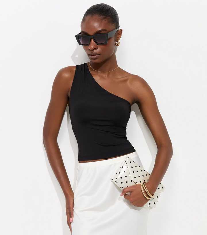 Black One Shoulder Top