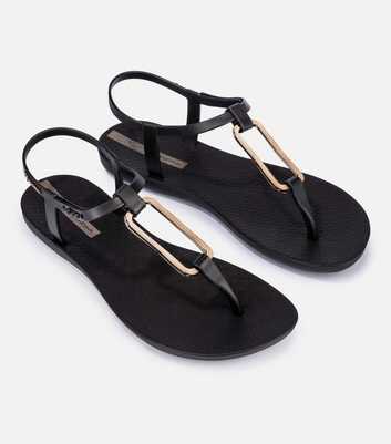 Ipanema Black Class Modern Flat Sandals