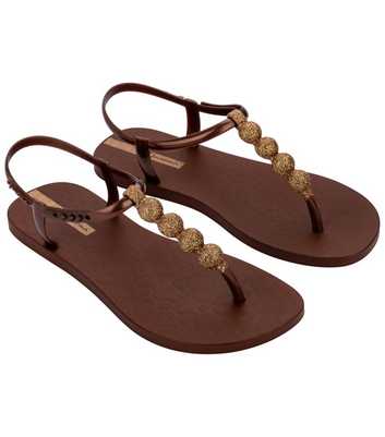 Ipanema Dark Brown Easy On Glow Spheres Sandals