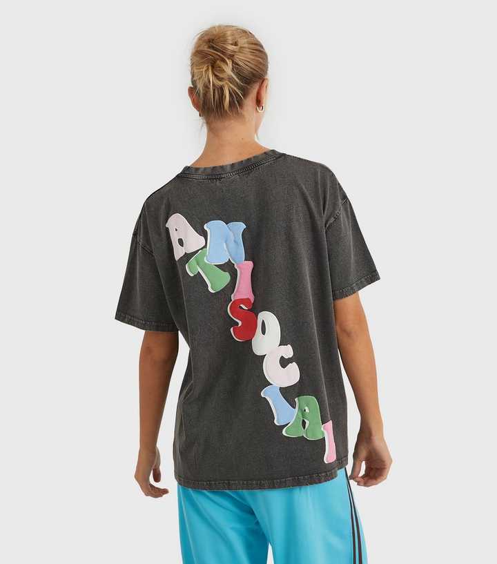 Skinnydip Dark Grey Antisocial T-Shirt