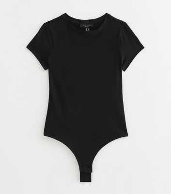 Petite Cotton Rich Black Crew Neck Bodysuit