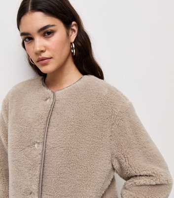 Mink Borg Button Through Jacket