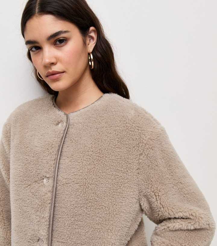 Mink Borg Button Through Jacket