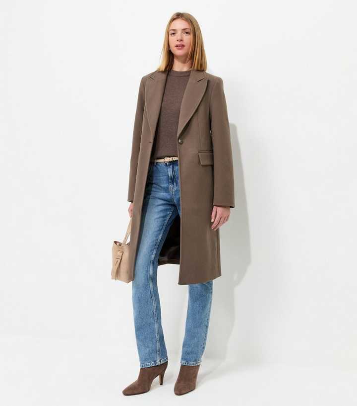 Mink One Button Single Breasted Coat