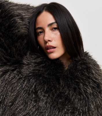 Dark Brown Faux Fur Shaggy Jacket