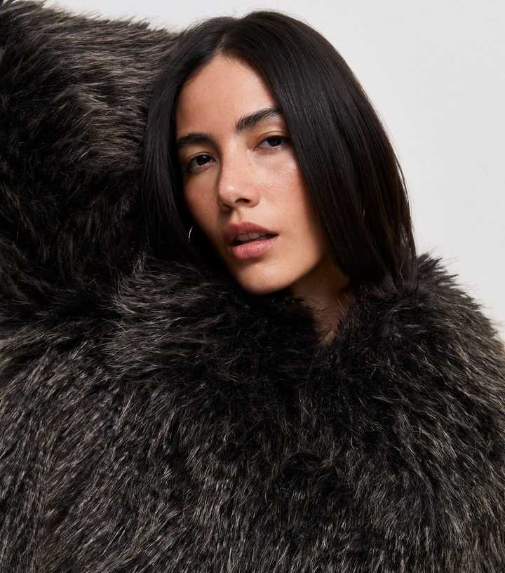 Dark Brown Faux Fur Shaggy Jacket