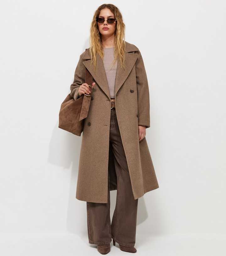Mink Double Breasted Button Front Coat