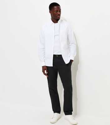 Black Cotton Rich Slim Fit Chino Trousers