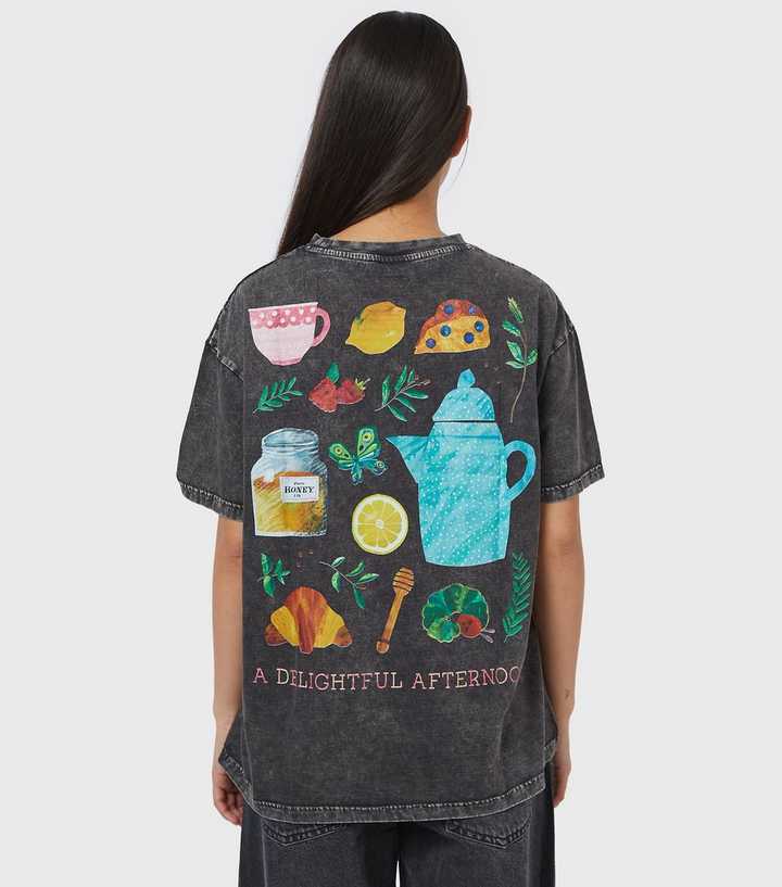 Skinnydip Dark Grey Hungry Caterpillar Tea Time T-Shirt