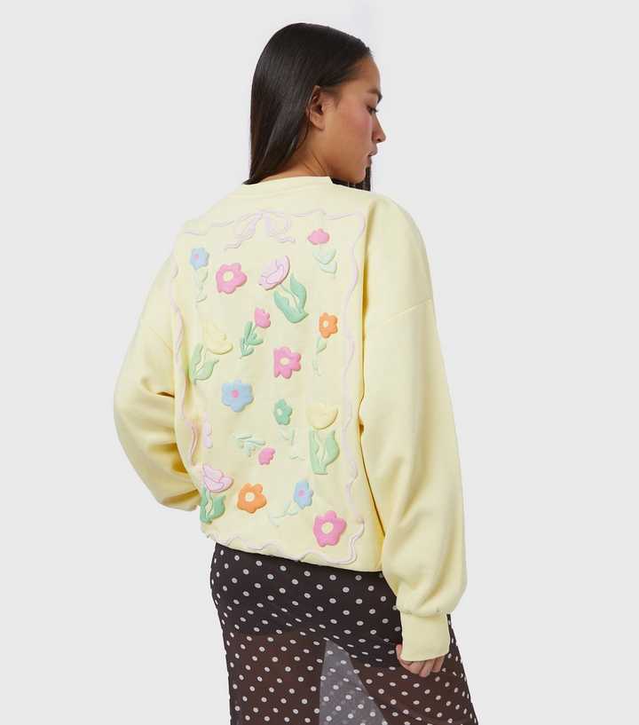 Skinnydip Light Yellow Flora Sweatshirt