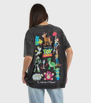 Skinnydip Grey Cotton Toy Story Acid Wash T-Shirt