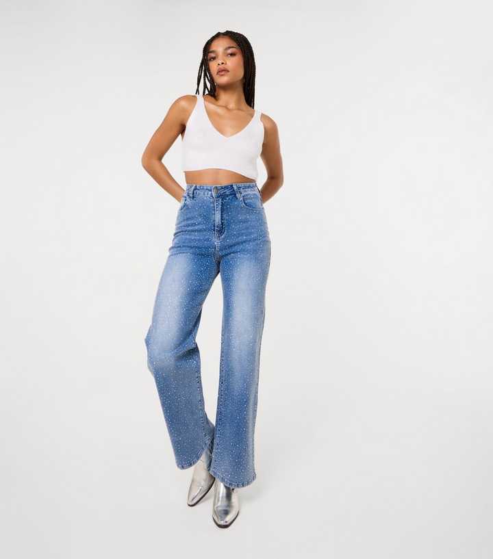 Pink Vanilla Light Blue Diamante Jeans