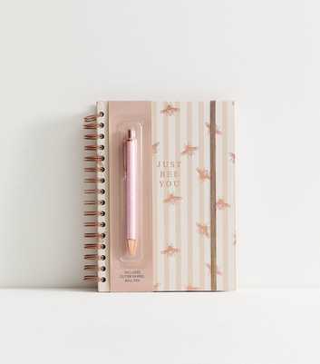 Cream Just Bee You Notebook with Pen