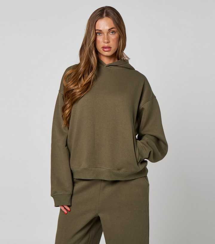 Urban Bliss Khaki Star Back Graphic Hoodie